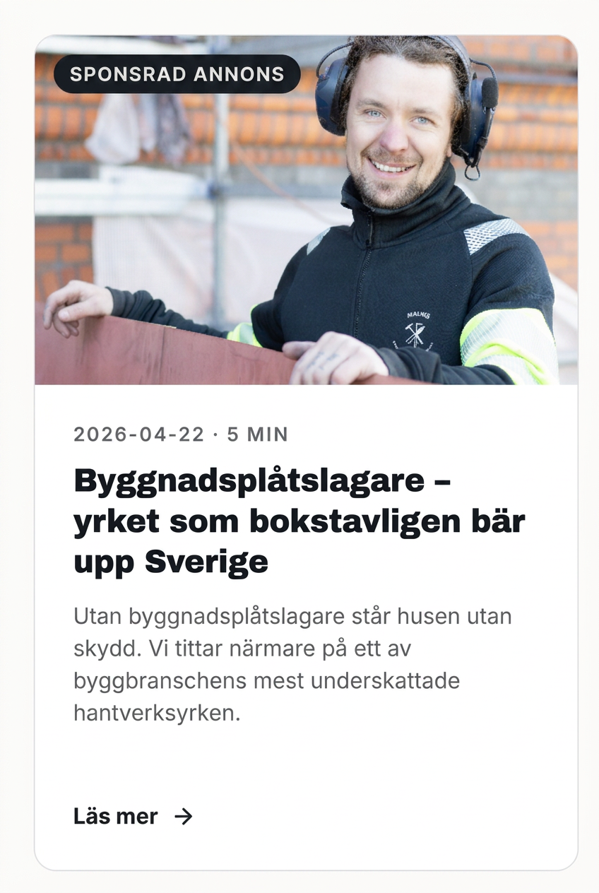 Exempel på hur en sponsrad artikel ser ut i flödet